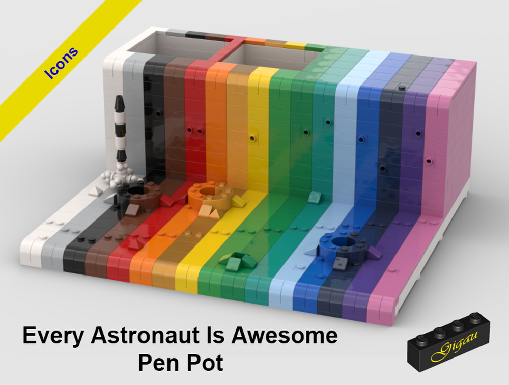 Lego Every Astronaut Is Awesome Pen Holder