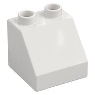 Lego Duplo Brick 2 x 2 Slope 45° / White