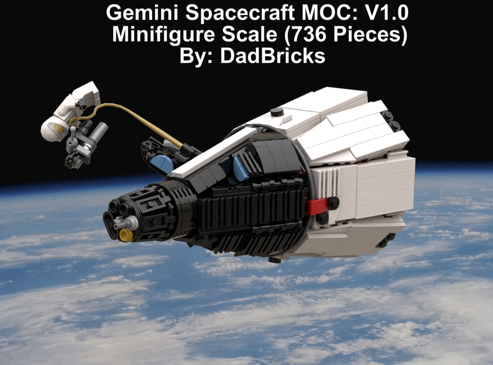 Lego NASA Gemini Minifigure-Scale MOC