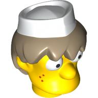 Lego Minifig Head Special, Simpsons, Head Greasy Teen / Yellow