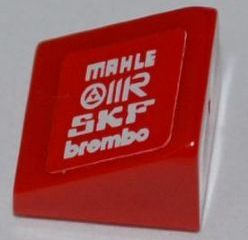 Lego Slope 30 1 x 1 x 2/3 with 'MAHLE', 'OMR', 'SKF' and 'brembo' Pattern Model Right Side (Sticker) - Set 8123