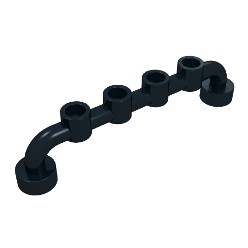 Lego Bar 1 x 6 [Open Studs] / Black
