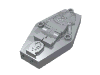 Lego Sarcophagus Lid 2 x 4 x 6 with Mummy Relief [Plain] / Light Bluish Gray