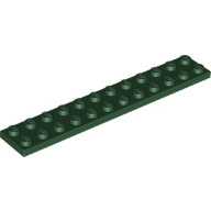 Lego Plate 2 x 12 / Dark Green