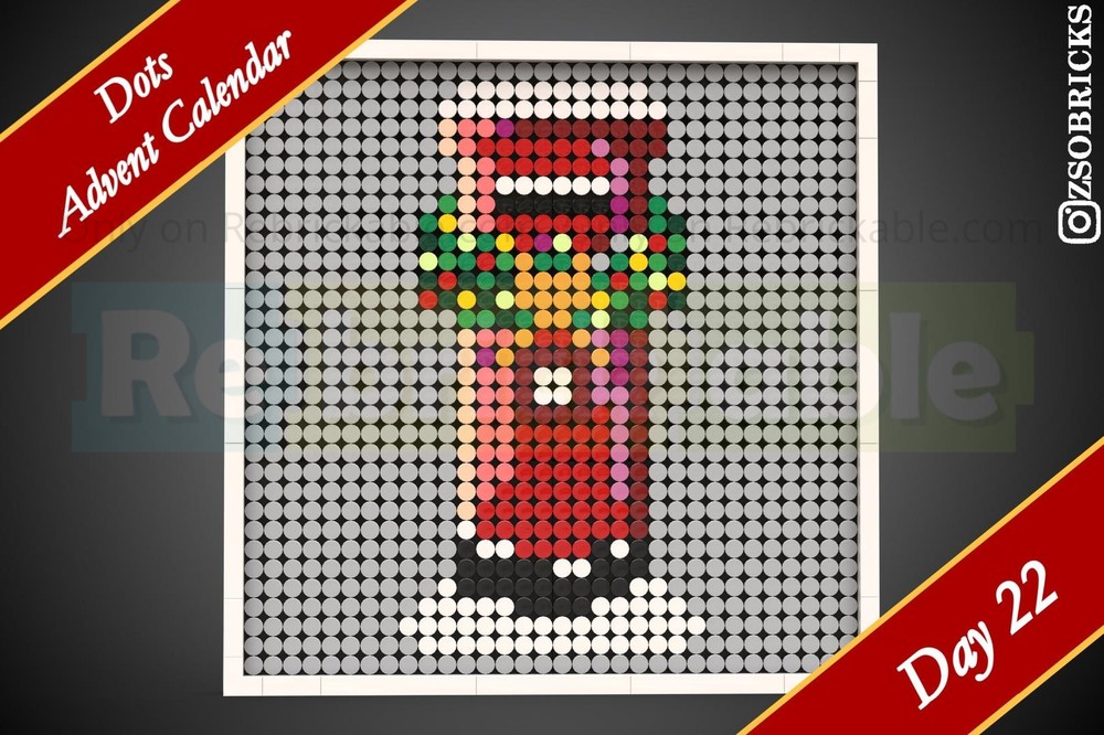 Lego Day 22 - Christmas Postbox - Dots Advent Calendar