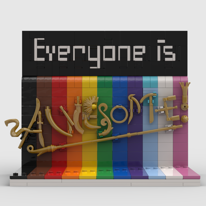Lego Everyone is Awesome - with Banner