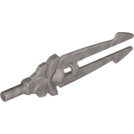 Lego Weapon Sword Double Blade with Bar Holder [Chi Sword] / Flat Silver