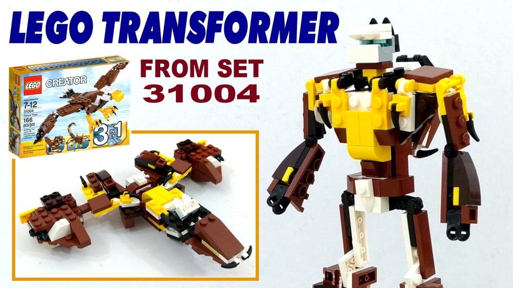 Lego Transformer using Creator Set 31004: Furious Flyer