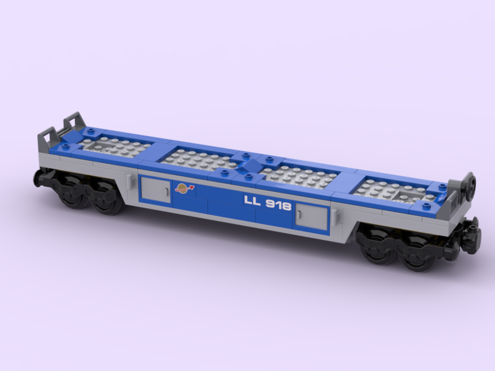 Lego Classic Space Style Container Flat Car