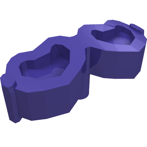 Lego Headwear Accessory Glasses, Heart Shaped with Pin / Dark Purple