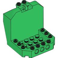 Lego Cockpit 6 x 6 x 5 with Hinge / Green