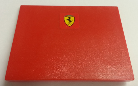 Lego Slope 10 6 x 8 with Ferrari Logo Pattern (Sticker) - Set 8654 / Red