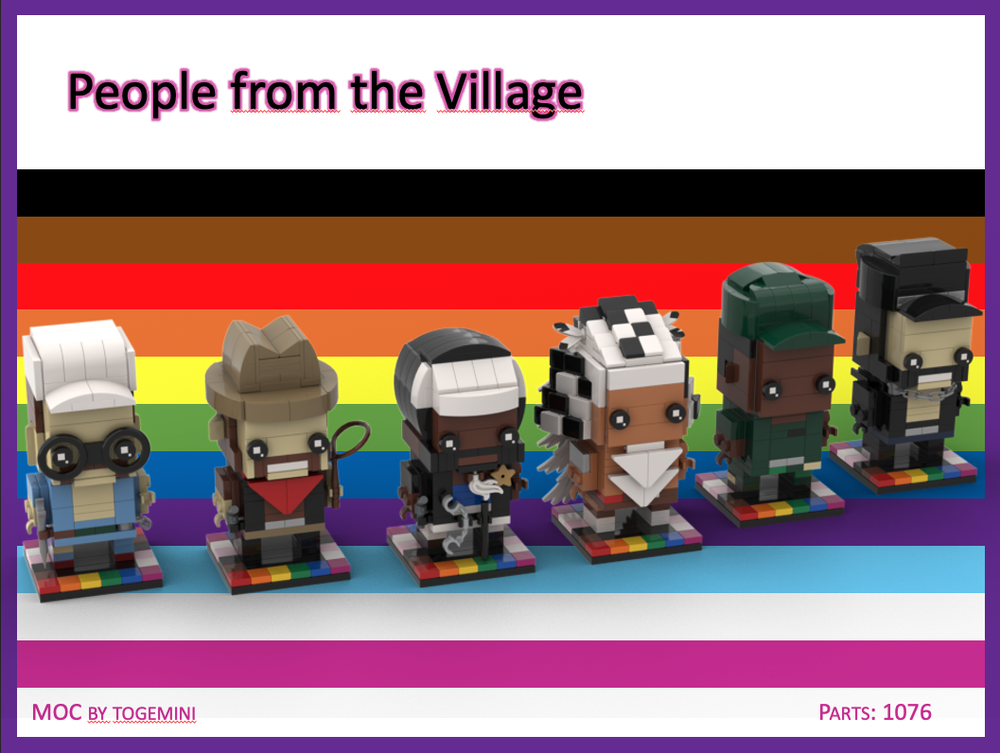 Lego People from the Village Pride Brickheadz