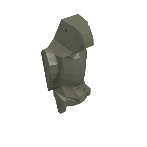 Lego Animal, Bird, Parrot [Plain] / Dark Gray