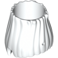 Lego Hair Tall with Hollow Space and Pin Hole in Front / White