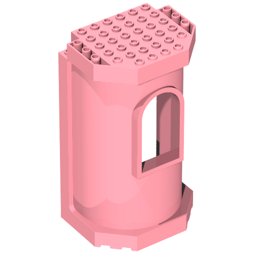 Lego Belville Wall 6 x 8 x 12 - Tower with Window / Pink