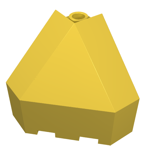 Lego Panel 3 x 3 x 3 Corner Convex / Yellow