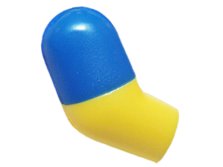 Lego Arm, Right with Molded Blue Short Sleeve  Pattern / Yellow
