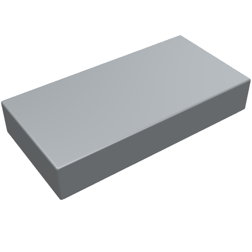 Lego Tile 1 x 2 with Groove / Pearl Light Gray
