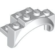 Lego Wheel Arch, Mudguard 4 x 2 x 2 1/2 / White