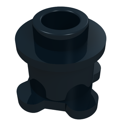 Lego Belville / Scala, Brick Round 1 x 1 x 2/3 Round / Black