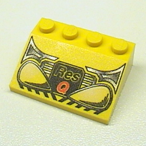 Lego Brick Sloped 33° 3 x 4 with Res-Q Headlight Print [4610]