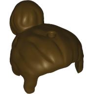 Lego Hair Short with Bun / Dark Brown