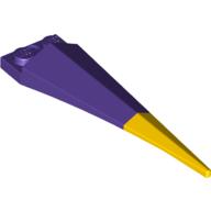 Lego Plate Special 1 x 2 with Angular Extension and Flexible Yellow Tip / Dark Purple