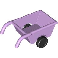 Lego Duplo Wheelbarrow with Thick Black Wheels / Lavender