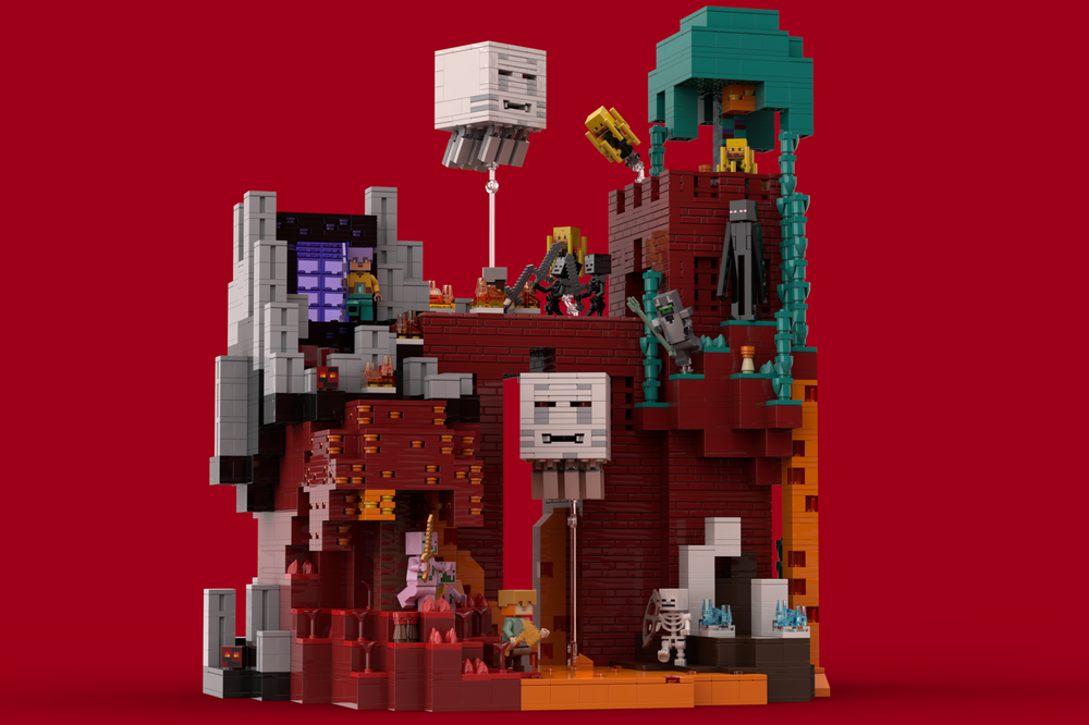 Lego The Nether Fortress Display