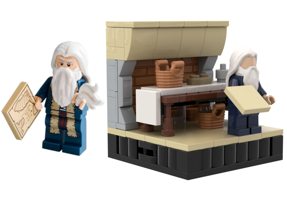 Lego Leonardo da Vinci Minifigure Display Diorama