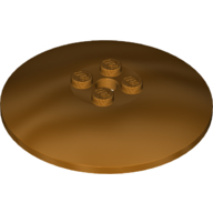 Lego Dish 6 x 6 Inverted (Radar) with Solid Studs / Metallic Gold