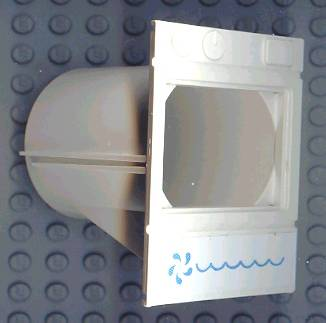 Lego Scala Washing Machine Unit with Medium Blue Waves and Water Drops in Swirl Pattern (Sticker) - Set 3202 / White