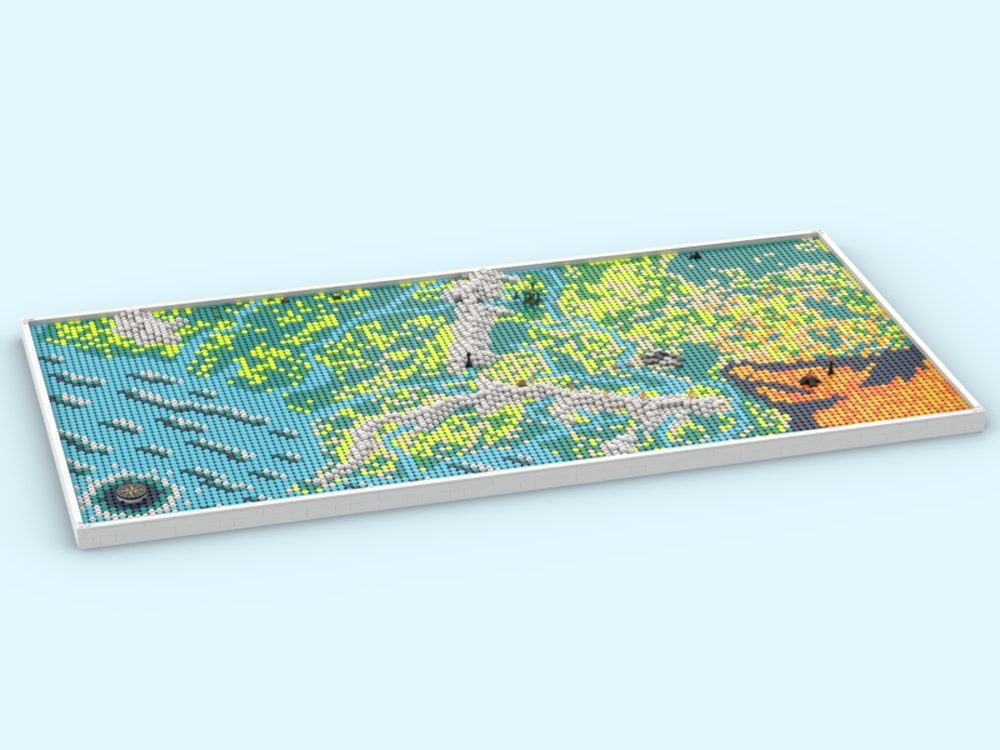 Lego 3D Map of Middle Earth