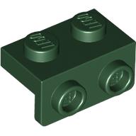 Lego Bracket 1 x 2 - 1 x 2 / Dark Green