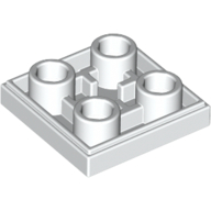 Lego Tile Special 2 x 2 Inverted / White