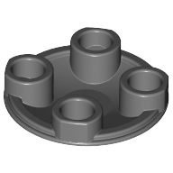Lego Plate Round 2 x 2 with Rounded Bottom [Boat Stud] / Dark Bluish Gray