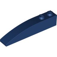 Lego Brick Wedged, Curved 6 x 2 Right, Smooth Inner Walls / Dark Blue