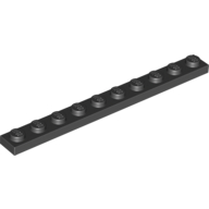 Lego Plate 1 x 10 / Black