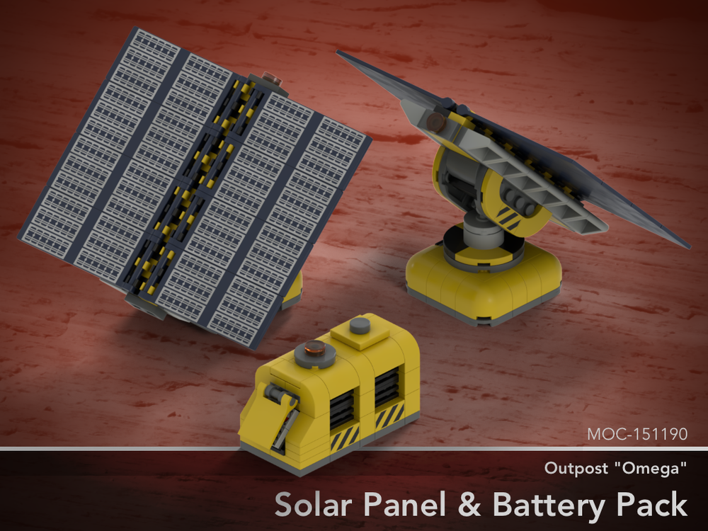 Lego Outpost Omega: Solar Panel & Battery Pack