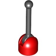 Lego Lever Small Base with Black Lever / Red