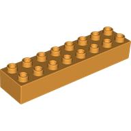 Lego Duplo Brick 2 x 8 / Medium Orange