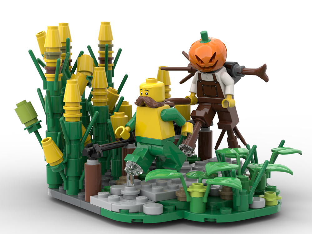 Lego Corn Cob Guy Diorama