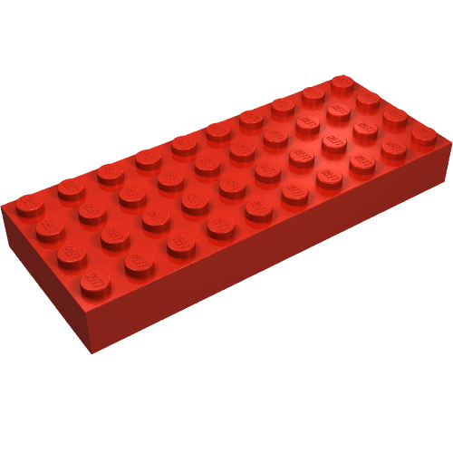 Lego Brick 4 x 10 / Red