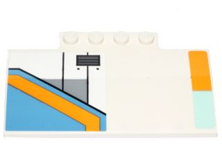 Lego Slope, Curved 5 x 8 x 2/3 with 4 Studs with SW The Phantom Pattern Model Right Side (Stickers) - Set 75170