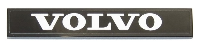 Lego Tile 1 x 6 with White 'VOLVO' Pattern (Sticker) - Set 42030 / Black