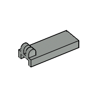 Lego Hinge Tile 1 x 2 1/2 with 2 Fingers on Top / Light Gray