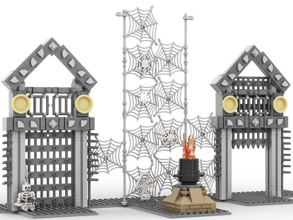 Lego Portcullis and Fire Cauldron