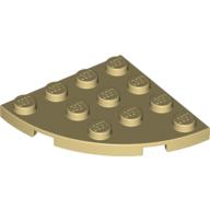 Lego Plate Round Corner 4 x 4 / Tan