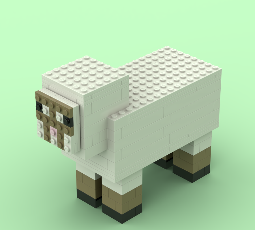 Lego Computer Game Style Sheep